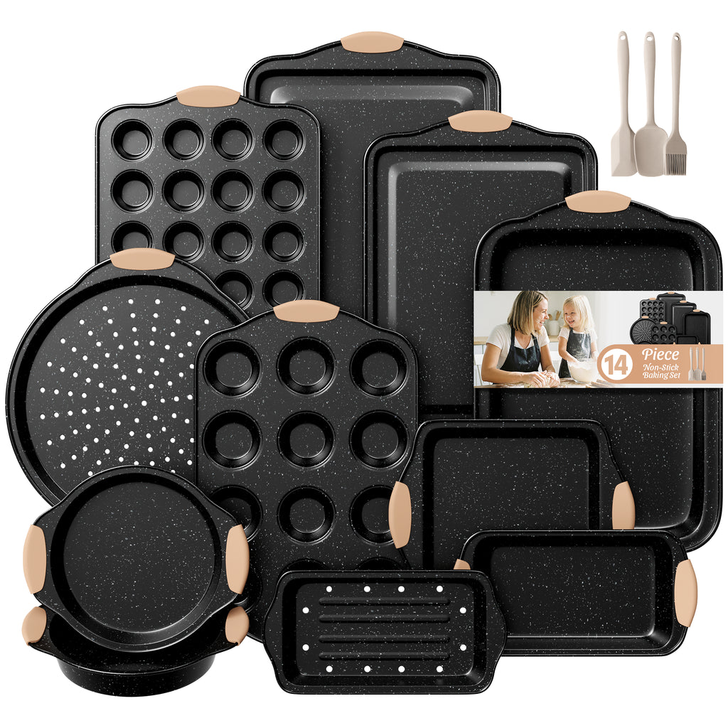 14-Piece Nonstick Baking Set with Silicone Handles
