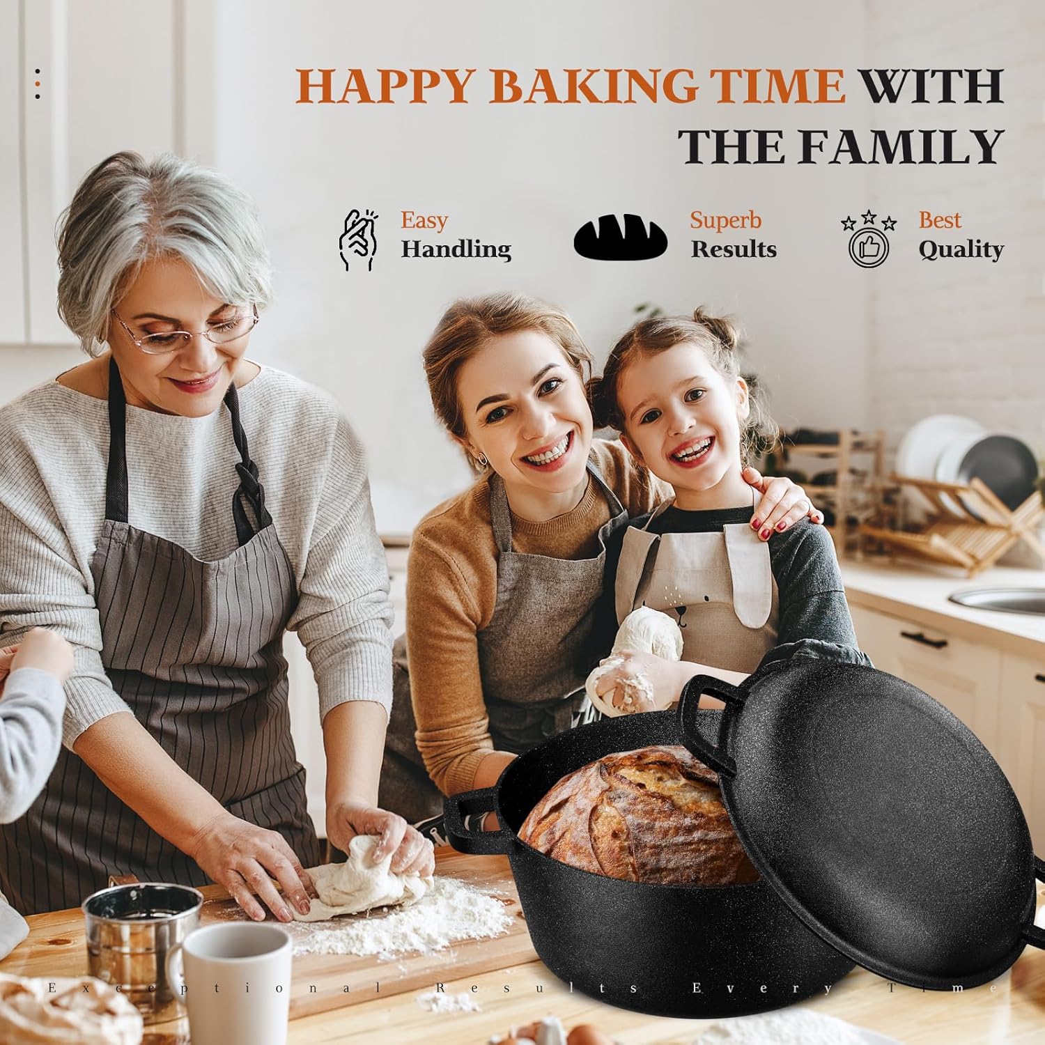 5QT Pre-Seasoned Cast Iron Dutch Oven | Complete Sourdough Baking Essential